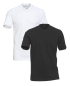 Preview: Casa Moda V-Neck Shirt Doppelpack in weiss und schwarz