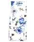 Preview: R2 Amsterdam Langarmhemd Modern Fit weiss blau Floraldesign extralanger Arm 72 cm