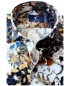 Preview: R2 Amsterdam Langarmhemd blau multicolor Floralprint extralanger Arm 72 cm