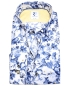 Preview: R2 Amsterdam Langarmhemd weiss blau gelb Floral Print