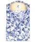 Preview: R2 Amsterdam Langarmhemd weiss blau gelb Floral Print