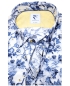 Preview: R2 Amsterdam Langarmhemd weiss blau gelb Floral Print