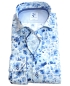 Preview: R2 Amsterdam Langarmhemd weiss blau Floral Print