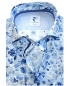 Preview: R2 Amsterdam Langarmhemd weiss blau Floral Print