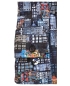 Preview: R2 Amsterdam Langarmhemd dunkelblau Print multicolor Shorterstyle Stretch