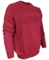 Preview: Impulso Rundhals Strickpullover in rot Struktur