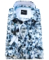 Preview: Venti Black Label Slim Fit Langarmhemd in blau weiss Floraldesign