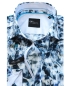 Preview: Venti Black Label Slim Fit Langarmhemd in blau weiss Floraldesign