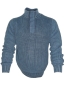 Preview: Baileys Troyer Stehkragenpullover in indigo Perlfangstrick