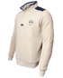 Preview: Impulso Italy Sweatershirt Troyer sand beige Rippstruktur