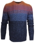 Preview: Montechiaro Italy R-Neck Pullover Farbverlauf in multicolor