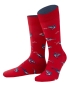 Preview: von Jungfeld 1 Paar Socken Beach Life Jaws in rot Motiv Hai