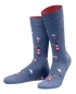 Preview: von Jungfeld 1 Paar Socken Beach Life La Coruna in blau Motiv Leuchtturm