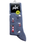 Preview: von Jungfeld 1 Paar Socken Beach Life La Coruna in blau Motiv Leuchtturm