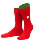 Preview: von Jungfeld 1 Paar Socken Navarra in rot Motiv Alpaka