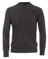 Preview: Maica V-Neck Pullover anthrazit melange Feinstrick Baumwolle