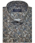 Preview: Casa Moda Premium Modern Fit Langarmhemd Stretch anthrazit Floralprint multicolor