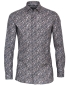 Preview: Casa Moda Premium Modern Fit Langarmhemd Stretch anthrazit Floralprint multicolor