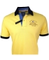 Preview: Marc Montino Polo Shirt in gelb marine mit Stickerei