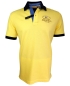 Preview: Marc Montino Polo Shirt in gelb marine mit Stickerei