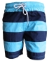 Preview: Baileys Swim Short Beach Blockstreifen blau aqua