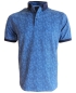 Preview: Baileys Poloshirt Blattprint in blau dunkelblau