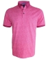 Preview: Baileys Poloshirt Blattprint in rosa weinrot