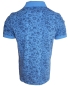 Preview: Baileys Polo Shirt in blau mit Floralprint in dunkelblau