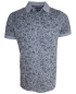 Preview: Baileys Polo Shirt in grau mit Floralprint in schwarz