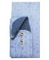 Preview: Giordano Langarmhemd Modern Fit blau Floralmuster Ton-in-Ton