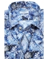 Preview: Giordano Langarmhemd Modern Fit blau mit floralem Print