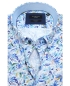 Preview: Giordano Langarmhemd Modern Fit Blattmuster in weiss multicolor