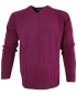 Preview: Baileys Scottish Lambswoll V-Neck Pullover weinrot melange