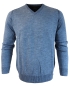 Preview: Baileys leichter V-Neck Pullover in blau melange