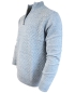 Preview: Baileys Pullover Troyer Stehkragen in silbergrau Rautendesign