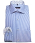 Preview: eterna Modern Fit Langarmhemd blau weiss Citystreifen mit Brusttasche Lotus Shirt