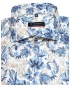 Preview: eterna Modern Fit Langarmhemd weiss blau beige Floraldruck Lotus Shirt