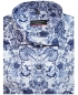 Preview: eterna Modern Fit Langarmhemd hellblau dunkelblau Floraldruck