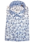 Preview: eterna Langarmhemd weiss blau Print Rollermotiv UPCYCLING SHIRT