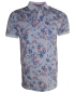 Preview: Baileys Vintage Polo Shirt in grau gepunktet mit Floralmuster