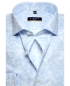 Preview: eterna Slim Fit Langarmhemd in hellblau weiss Floraldesign