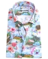 Preview: Giordano Modern Fit Kurzarmhemd blau multicolor Hawaiiprint