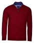 Preview: ARMAS Troyer Stehkragen Pullover Glattstrick Wool Blend mit Zipper in bordeaux melange