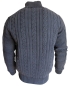 Preview: Baileys Strick Cardigan Garmed Wash mit Zopfmuster gefüttert in blau