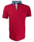 Preview: Baileys Poloshirt Premium rot mit Jeanskragen Button-Down