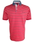 Preview: Baileys Polo Shirt Premium rot hellrot melange Streifen Jeanskragen