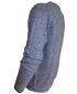 Preview: Baileys V-Neck Tweed Pullover in blau hellblau melange