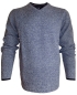 Preview: Baileys V-Neck Tweed Pullover in blau hellblau melange