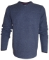 Preview: Baileys V-Neck Tweed Pullover in dunkelblau blau melange