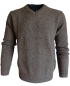 Preview: Baileys V-Neck Tweed Pullover in braun melange